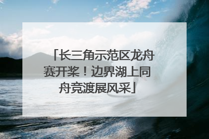 长三角示范区龙舟赛开桨！边界湖上同舟竞渡展风采