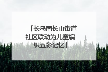 长岛南长山街道社区联动为儿童编织五彩记忆