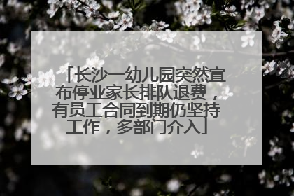 长沙一幼儿园突然宣布停业家长排队退费，有员工合同到期仍坚持工作，多部门介入