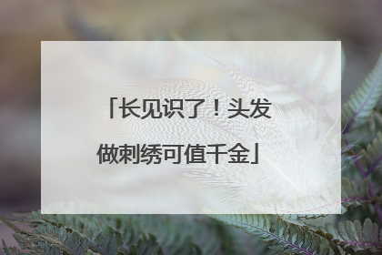 长见识了！头发做刺绣可值千金