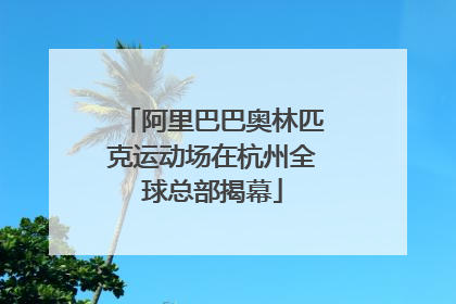 阿里巴巴奥林匹克运动场在杭州全球总部揭幕