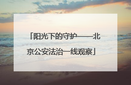 阳光下的守护——北京公安法治一线观察