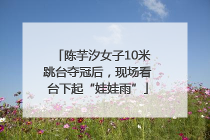 陈芋汐女子10米跳台夺冠后，现场看台下起“娃娃雨”