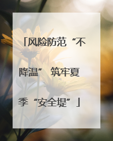 风险防范“不降温” 筑牢夏季“安全堤”