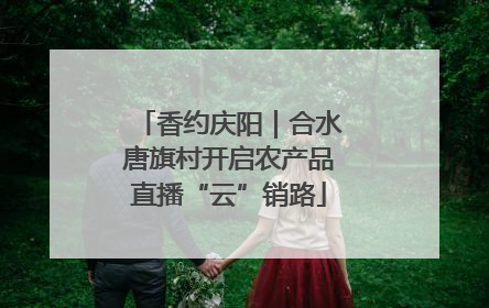 香约庆阳｜合水唐旗村开启农产品直播“云”销路