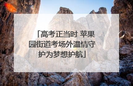 高考正当时 苹果园街道考场外温情守护为梦想护航