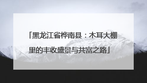 黑龙江省桦南县：木耳大棚里的丰收盛景与共富之路