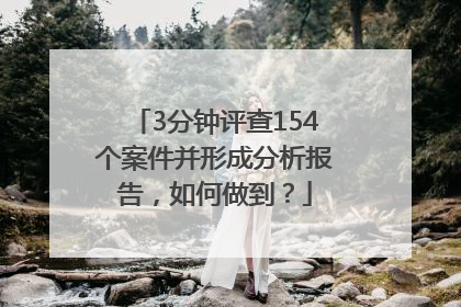 3分钟评查154个案件并形成分析报告，如何做到？
