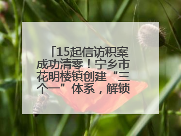 15起信访积案成功清零！宁乡市花明楼镇创建“三个一”体系，解锁基层治理新姿势