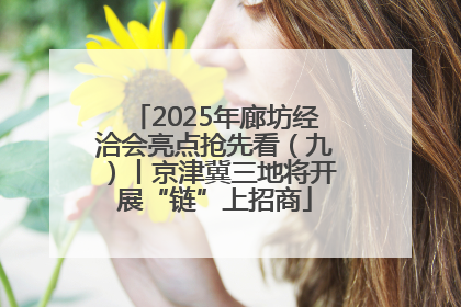 2025年廊坊经洽会亮点抢先看（九）丨京津冀三地将开展“链”上招商