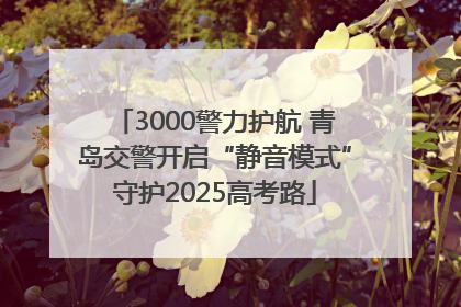 3000警力护航 青岛交警开启“静音模式”守护2025高考路