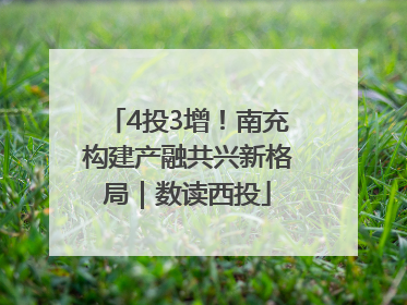 4投3增！南充构建产融共兴新格局｜数读西投