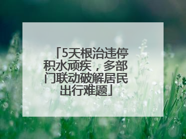 5天根治违停积水顽疾，多部门联动破解居民出行难题