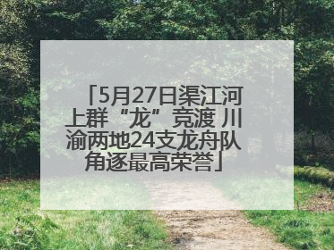 5月27日渠江河上群“龙”竞渡 川渝两地24支龙舟队角逐最高荣誉