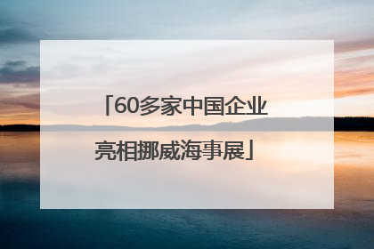 60多家中国企业亮相挪威海事展