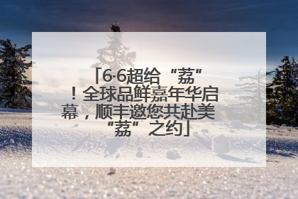 6·6超给“荔”！全球品鲜嘉年华启幕，顺丰邀您共赴美“荔”之约